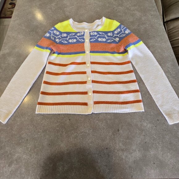 FIVE PLUS Women's Multi-Stripes Graphic Print L/Sleeves Cardigan - Size Small - Picture 8 of 14